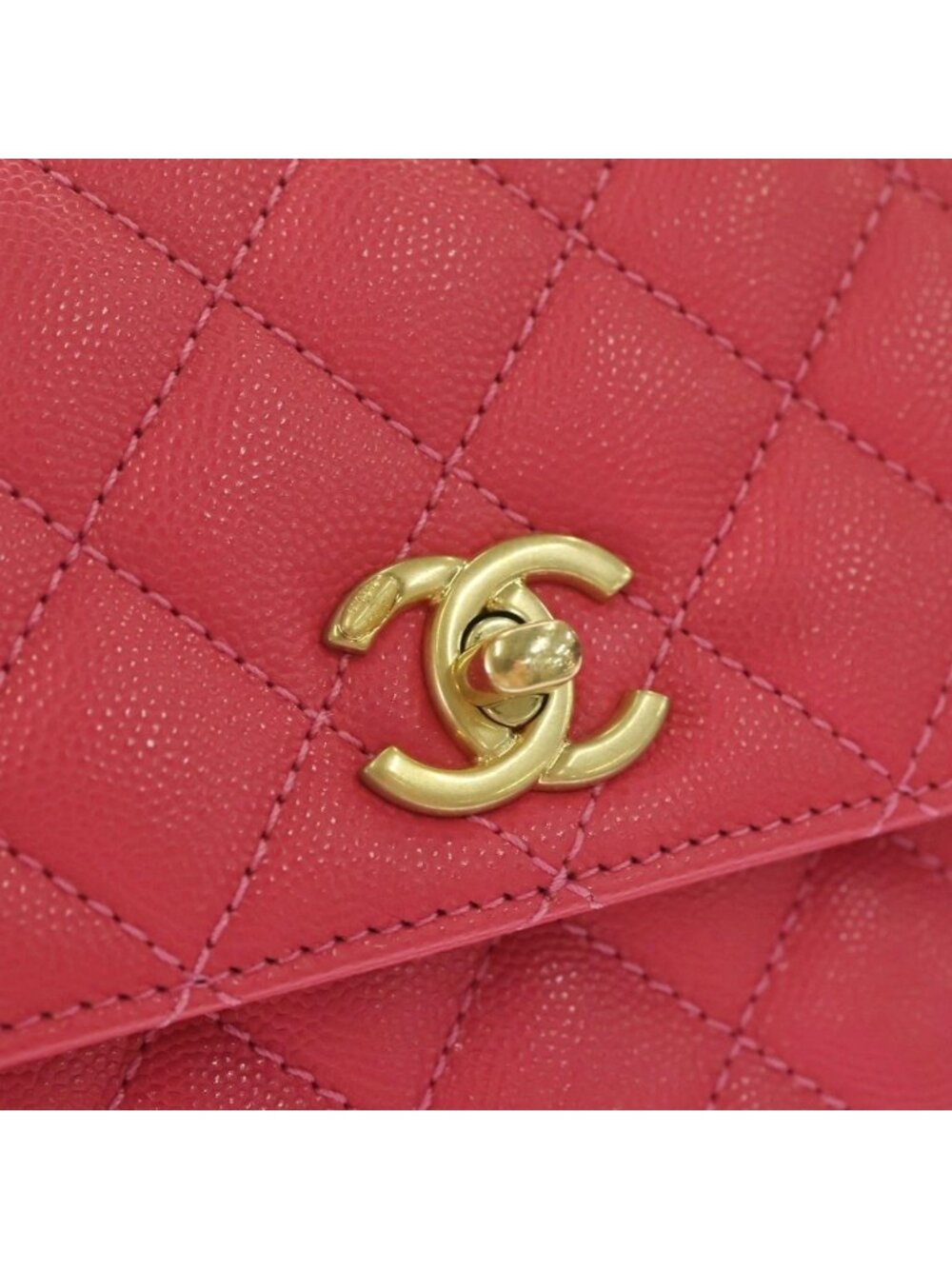 Chanel Herehandle 2-Way Mini Shoulder Bag Pink Caviar Leather Gold - Picture 6 of 9
